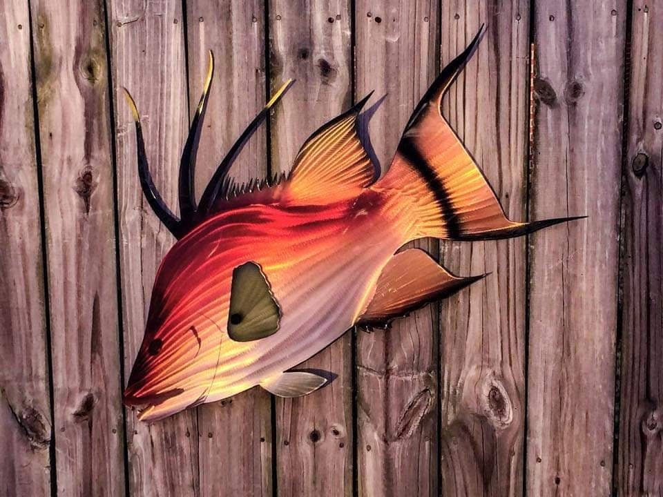 Hogfish Handmade Metal Wall Sculpture