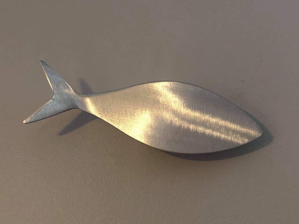 Individually Mounted Baitfish: Original Handmade Metal Wall Art for Unique Coastal Decor