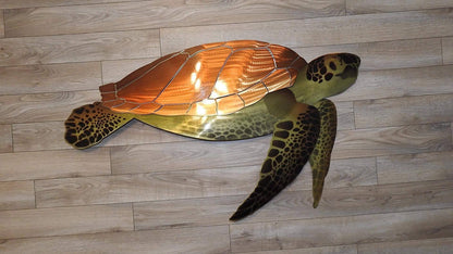 Sea Turtle: Handcrafted Metal Wall Art Sculpture