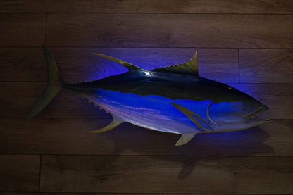 Exo-Stencil Series Tuna: Premium Original Handmade Metal Wall Art Sculpture, Lifelike Depiction of Tuna Fish for Fishing Enthusiasts