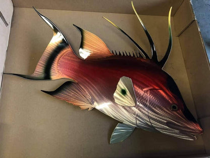 Hogfish: Stunning Handcrafted Metal Wall Art Sculpture, Capturing the Beauty of Marine Life with Intricate Detailing