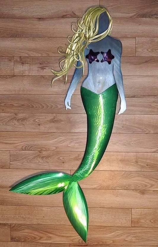 Enchanting Mermaid: Original Handmade Metal Wall Art for Ocean Lovers