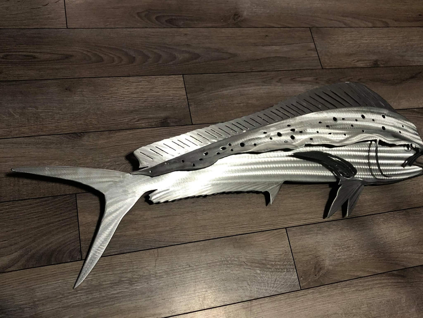 Exo-Stencil Series Mahi Mahi: Premium Original Handmade Metal Wall Art Sculpture, Lifelike Depiction of Mahi Mahi Fish