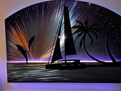 Custom Design Nautical Metal Lighted Wall Art - Create Your One-of-a-Kind Piece with Us