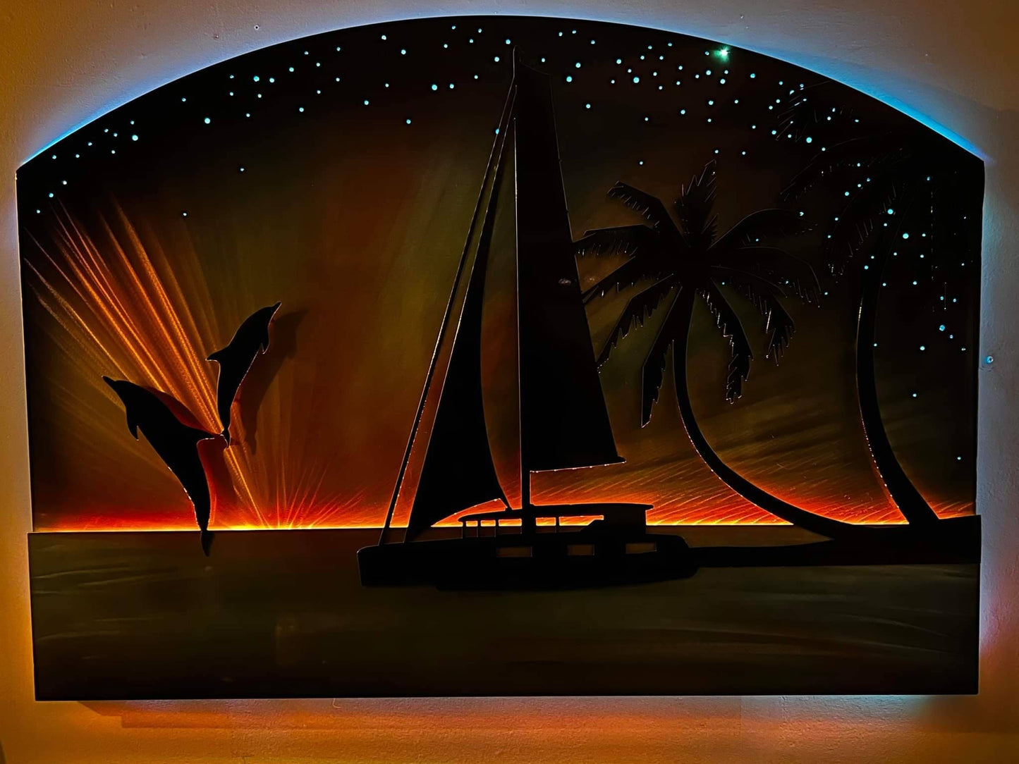 Custom Design Nautical Metal Lighted Wall Art - Create Your One-of-a-Kind Piece with Us